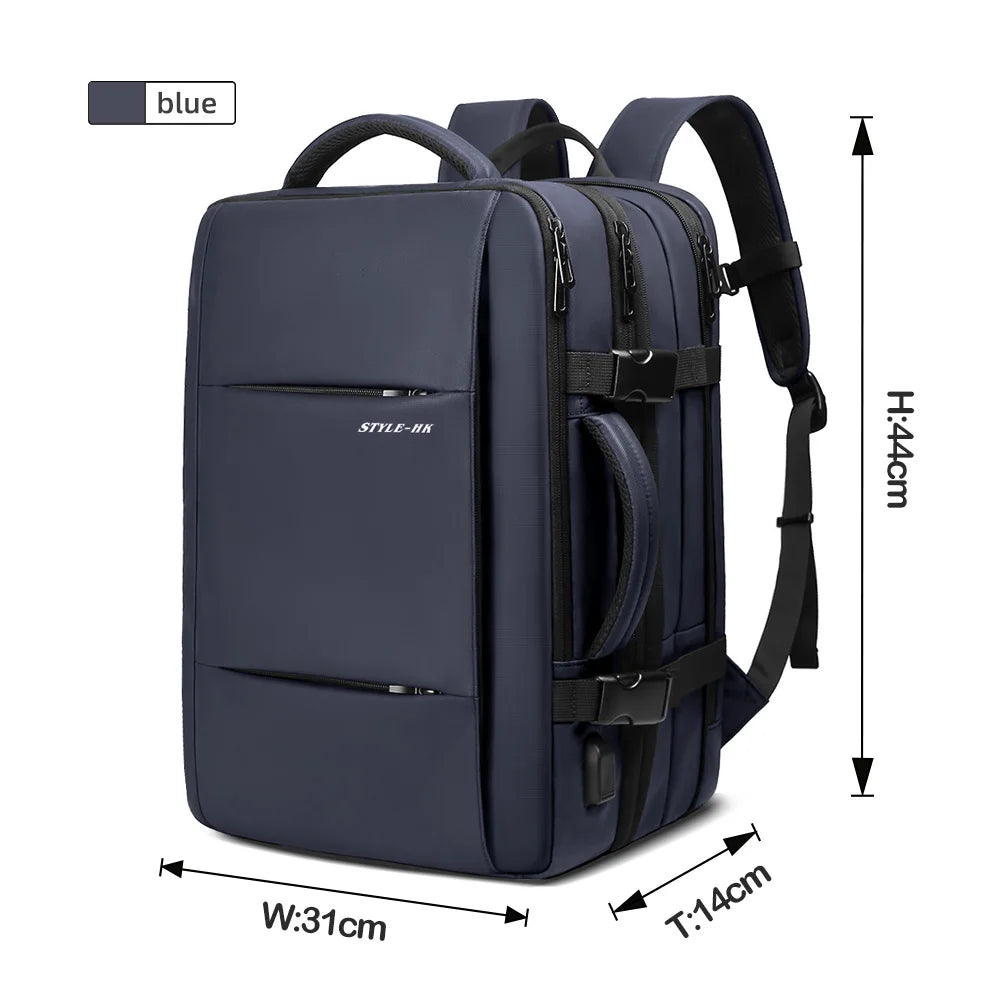 Expandable Men Backpack Waterproof Large Capacity