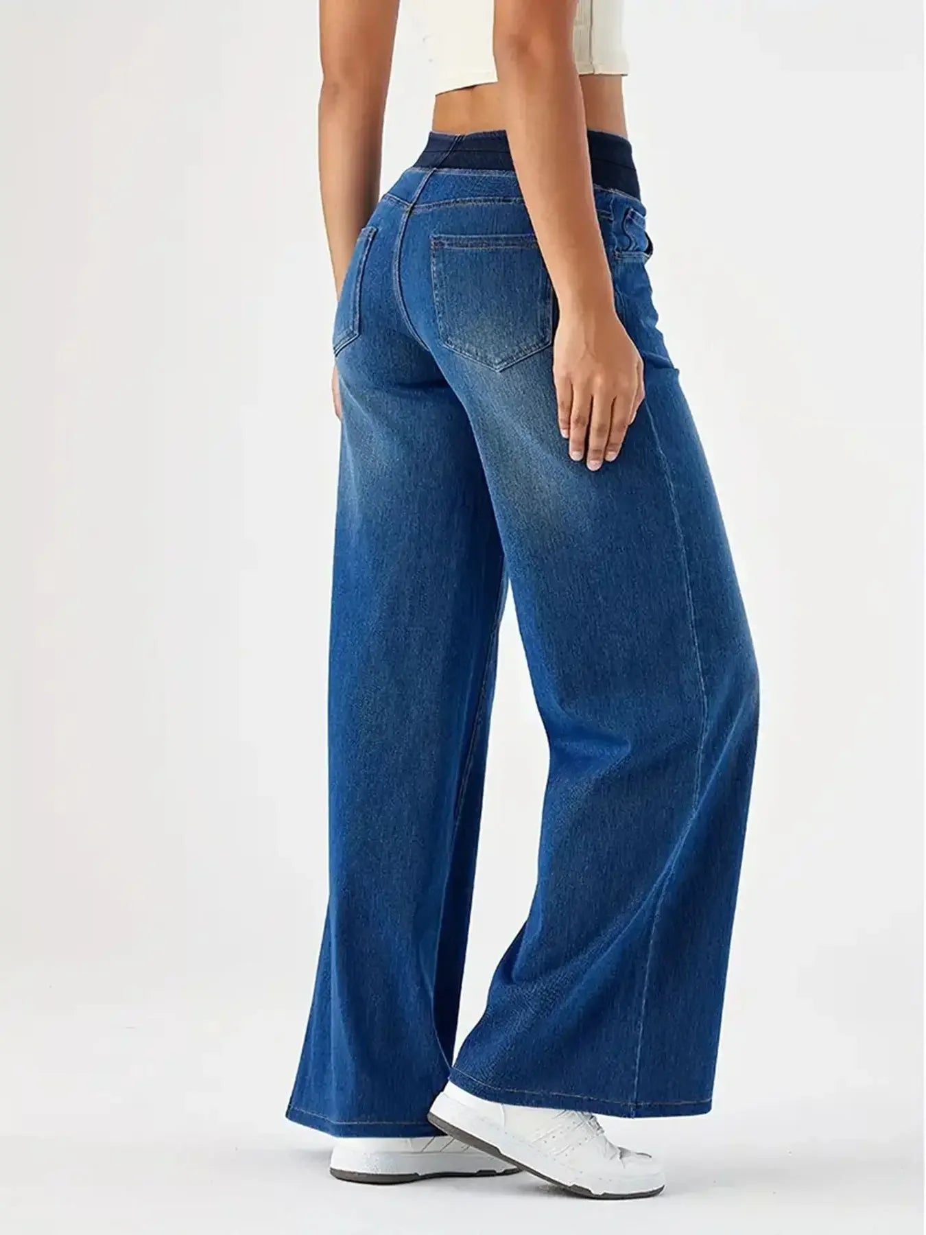 Woman Jeans Baggy Stretchy Fabric