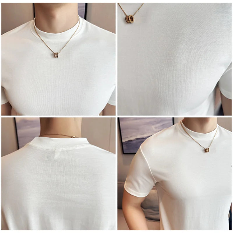 High-quality Men's Short-sleeved T-shirt, Cotton 85%