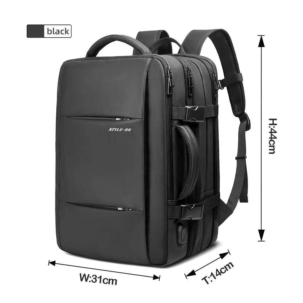 Expandable Men Backpack Waterproof Large Capacity