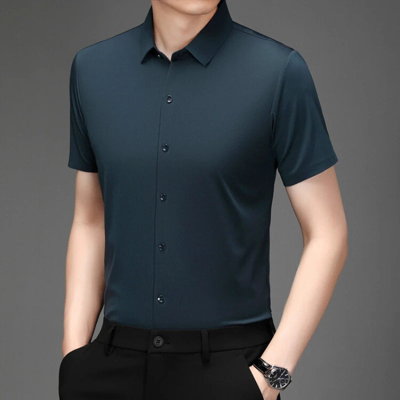 Men's Ultra Stretch Short Sleeve Shirt Business Casual