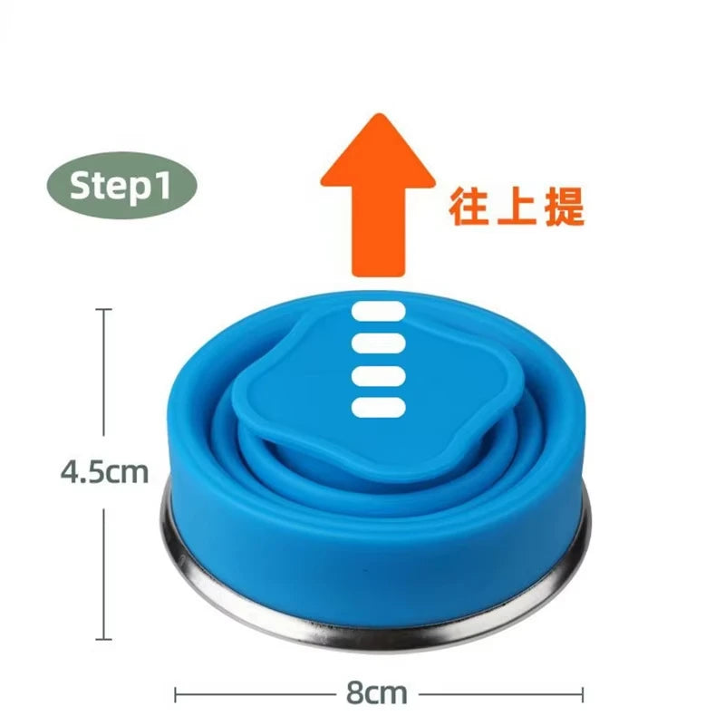 Portable Silicone Folding Water Cup Outdoor Heat Resistant
