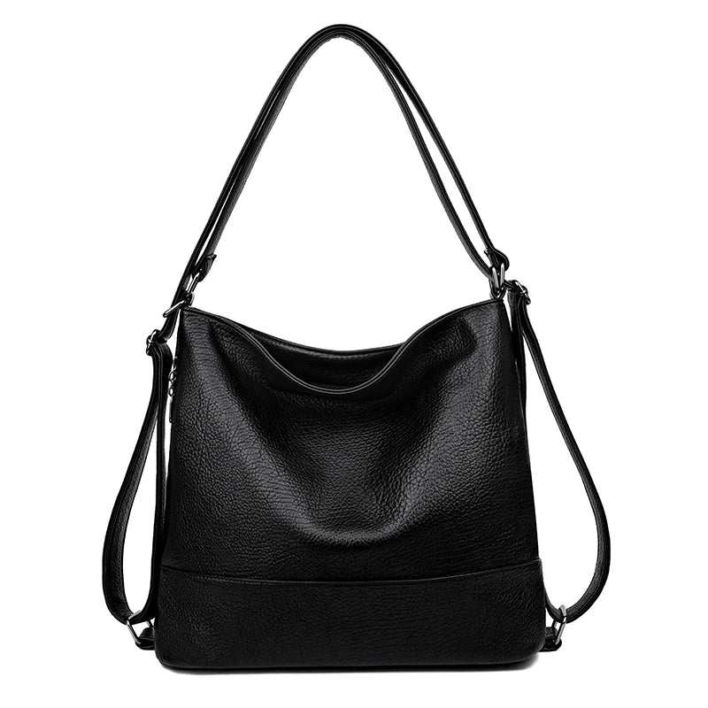 Top Quality Leather Backpack for Women with Large Capacity