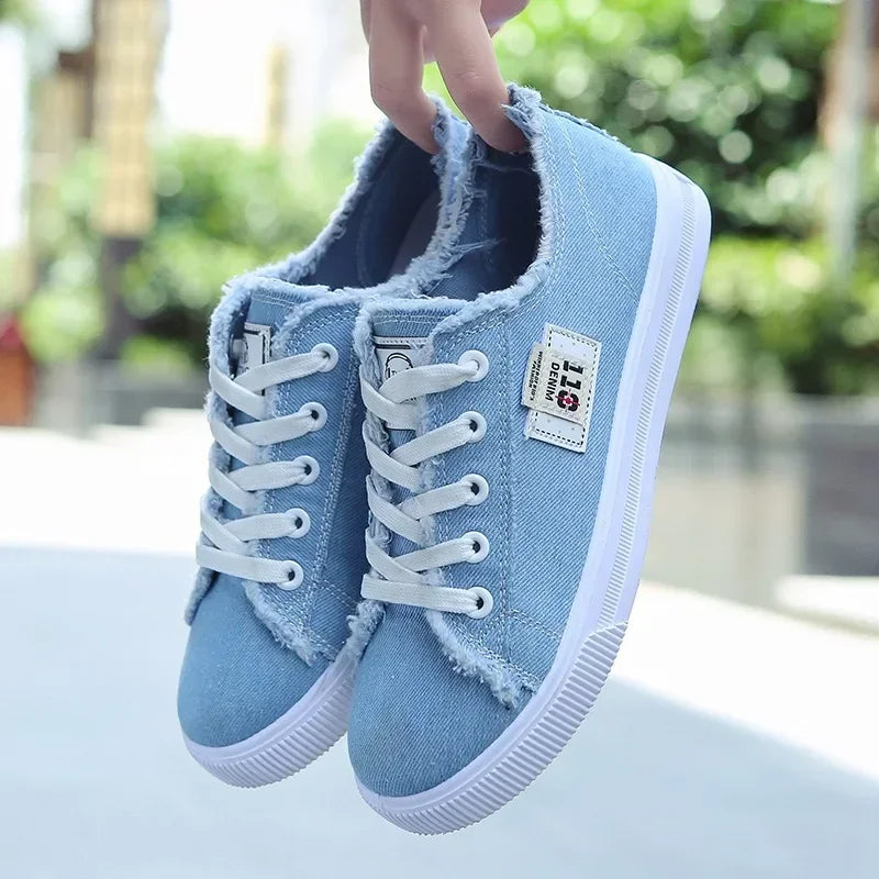2026 Spring Summer Women Sneaker Low Top Denim Sneakers