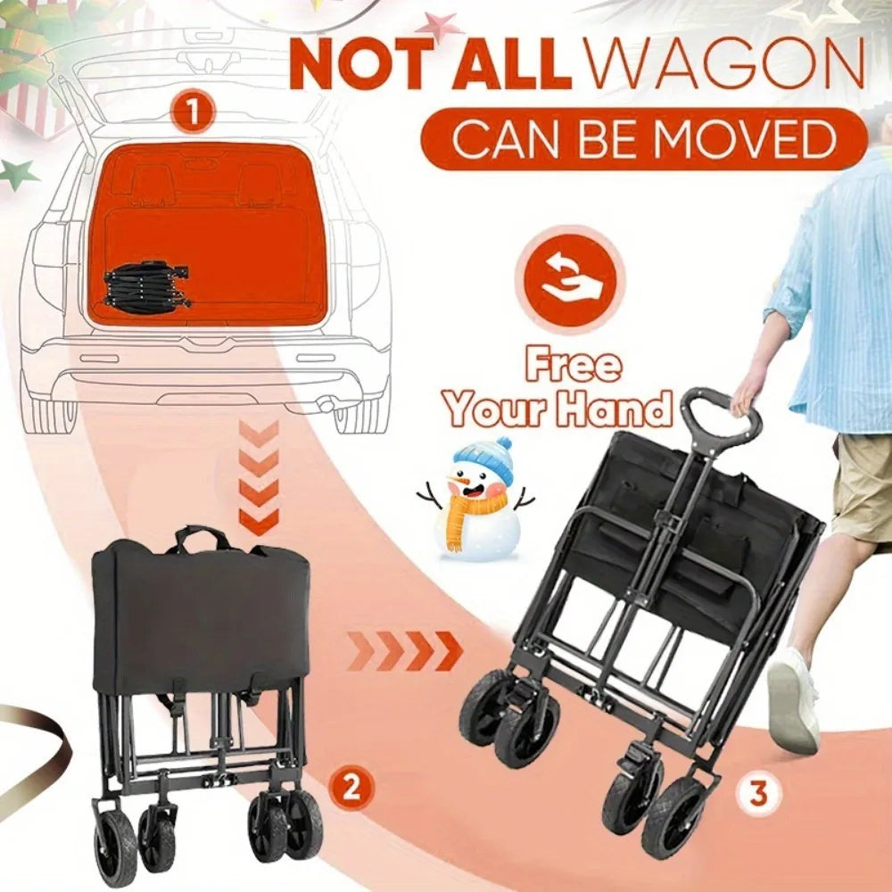 [Heavy Duty] Folding Wagon Cart All Terrain Wheels