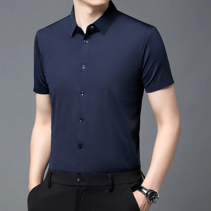 Men's Ultra Stretch Short Sleeve Shirt Business Casual