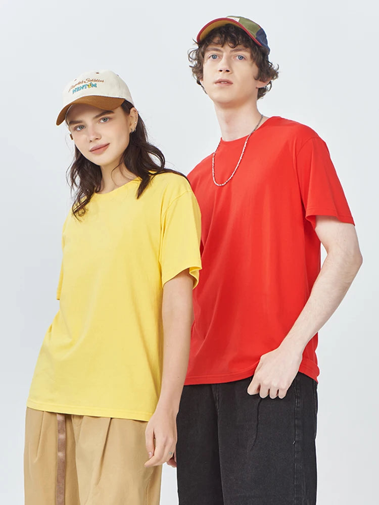 100% Cotton Solid T-shirts Women Sporty Short Sleeve