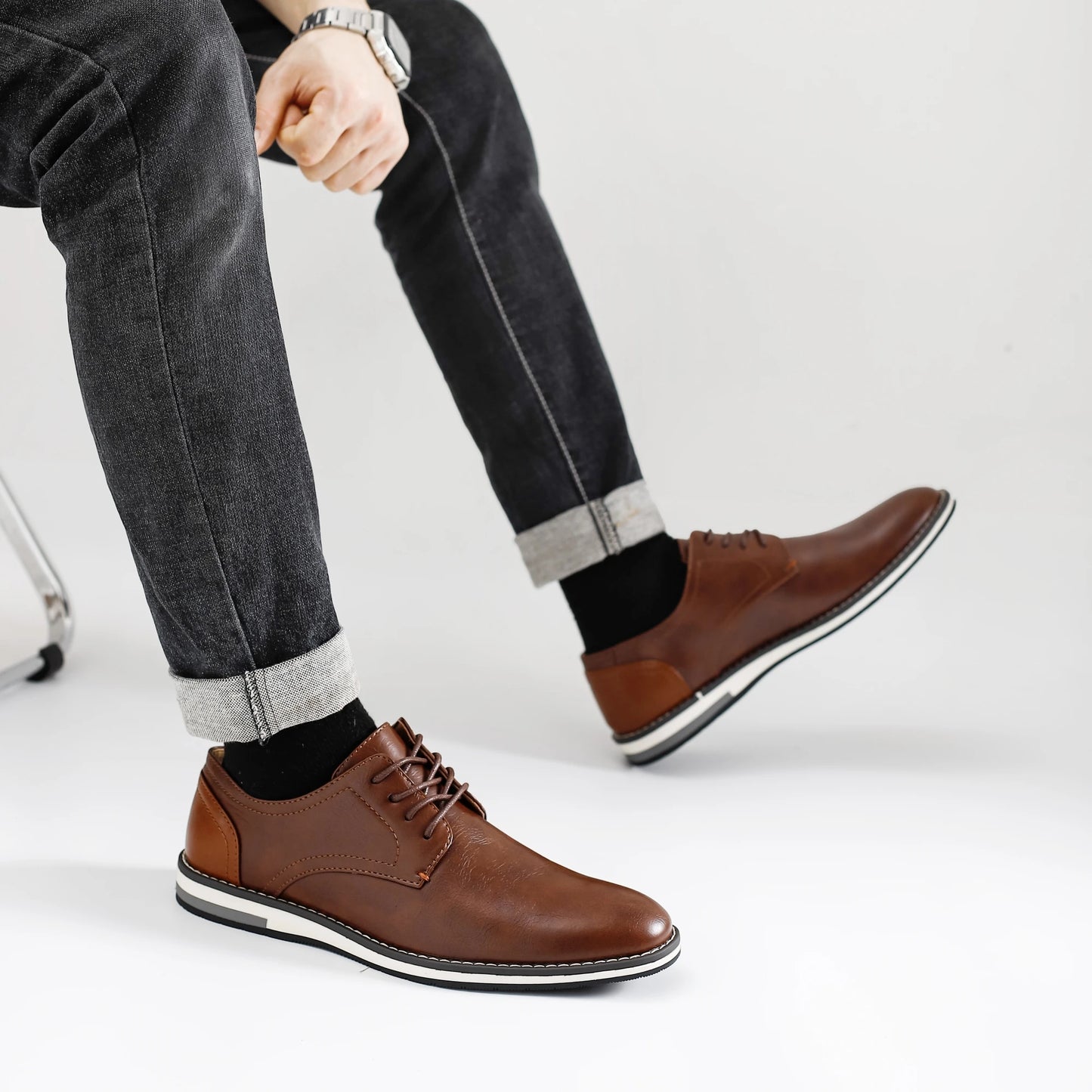 Leather loafer men fashion comfortable 2026 brand casual shoes men