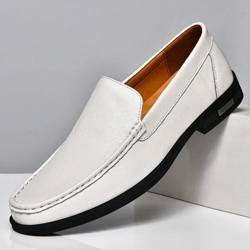 Genuine Leather Men Footwear Slip for Men Formal Shoes Loafers Moccasins