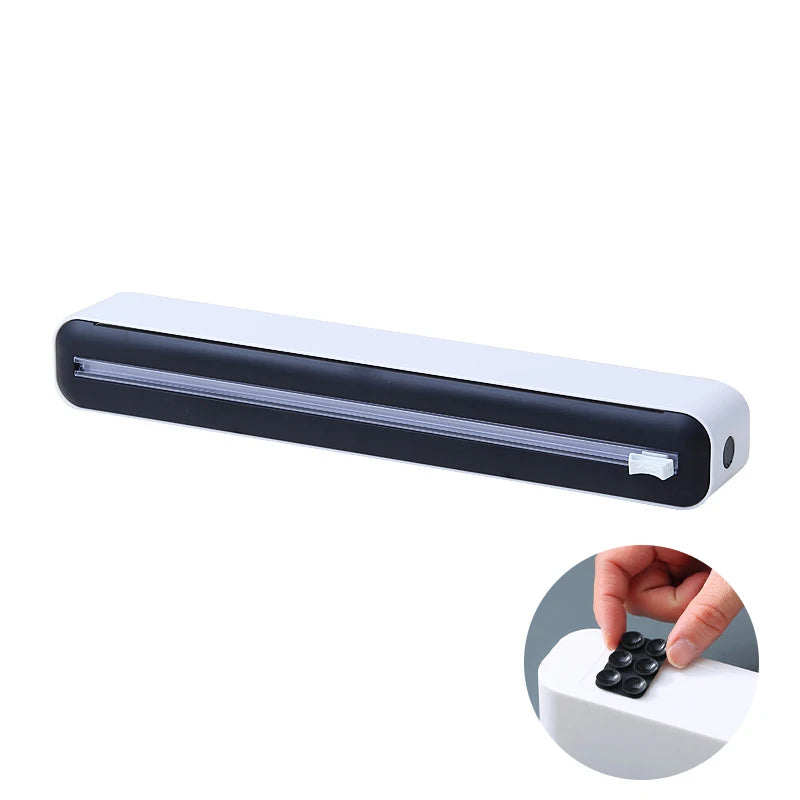 Magnetic Plastic Wrap Dispenser with Cutter Storage Box
