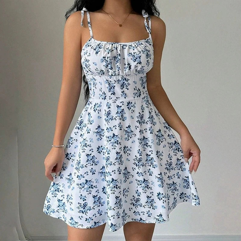 Women's Summer Floral Spaghetti Strap Beach Short 2026