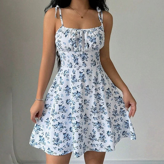 Women's Summer Floral Spaghetti Strap Beach Short 2026