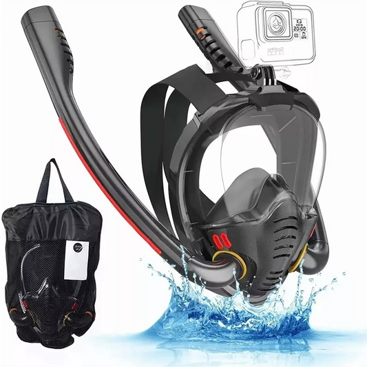 high Quality Snorkeling Mask Double Tube Silicone Full Dry Diving Mask for Adult