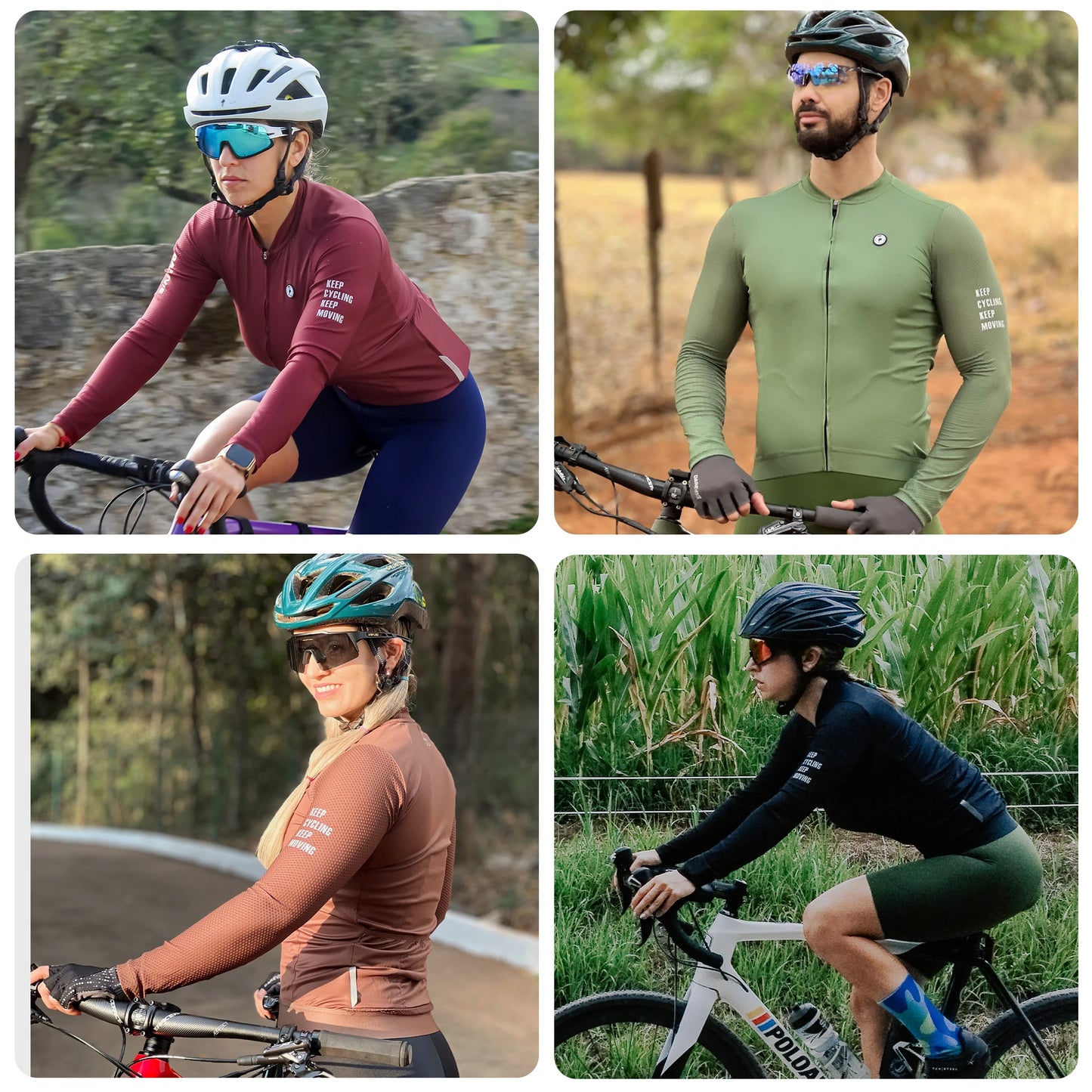 Cycling Jersey Small Size SPF 50+ Training Level Men / Women Long Sleeves
