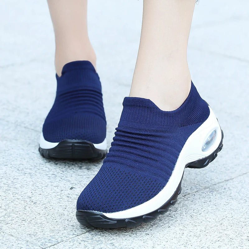 Women's Walking Trainers Fashion Fly Weaving Sock Sneakers 2026