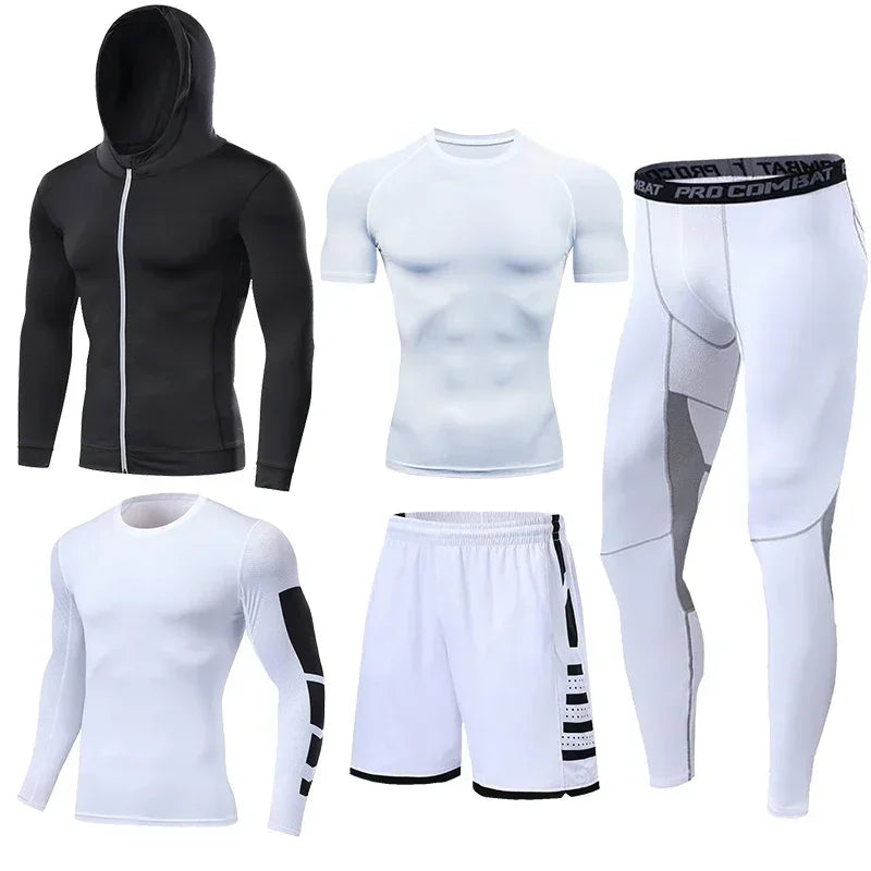 Men's Running Tracksuit Training Fitness Sportswear Set