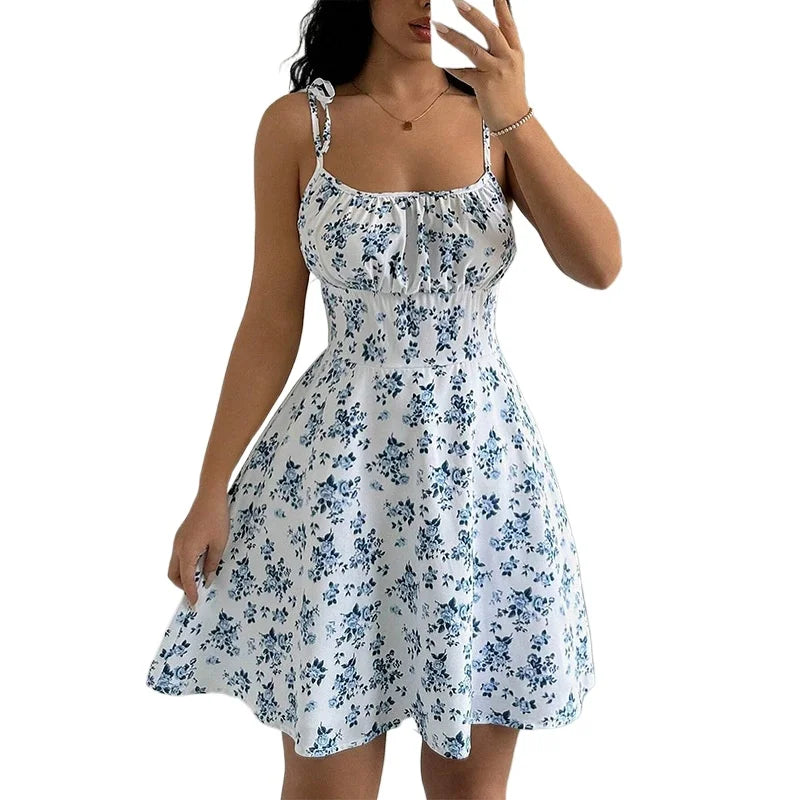 Women's Summer Floral Spaghetti Strap Beach Short 2026