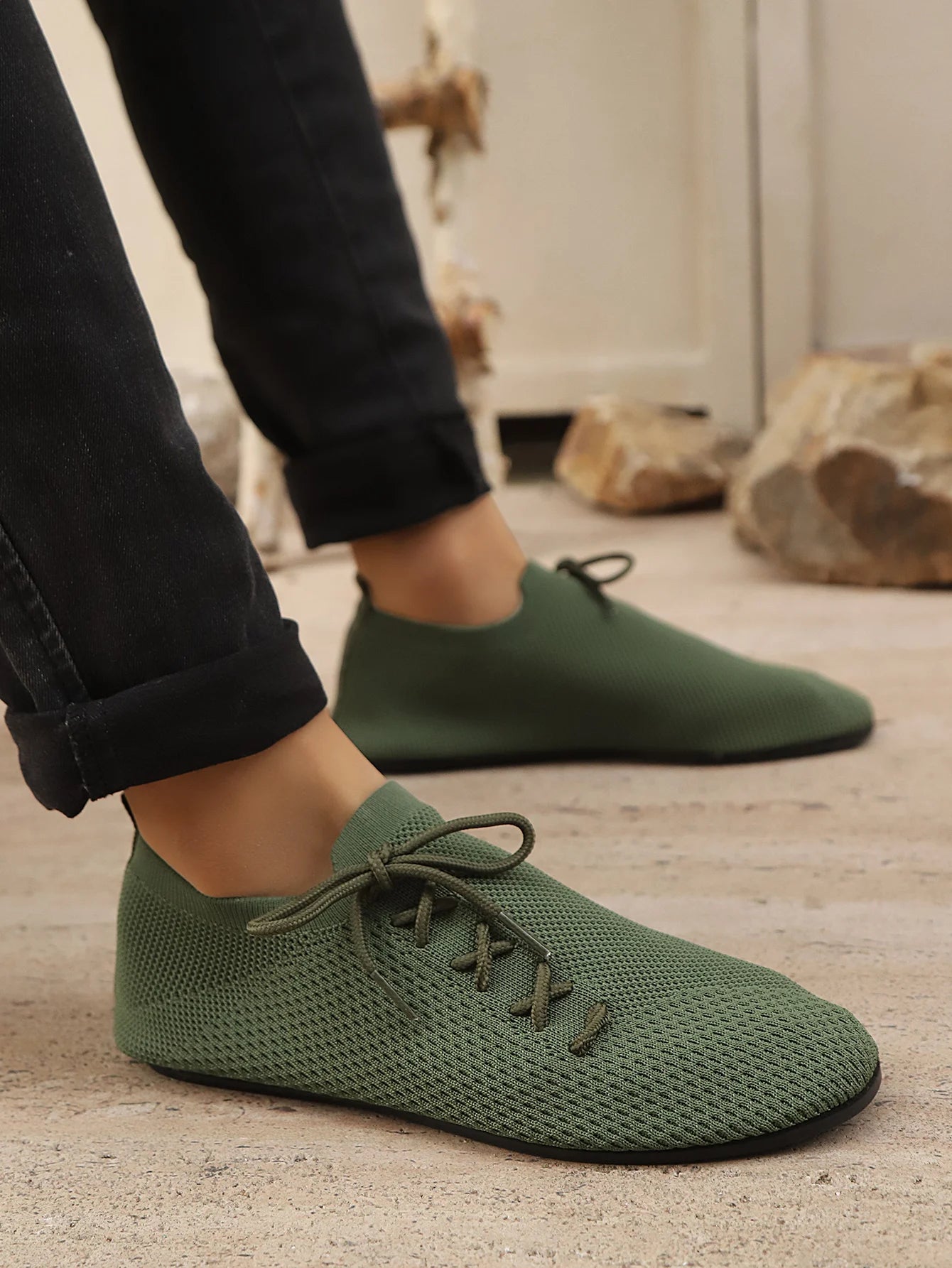 Breathable Mesh Loafers for Men Anti-Slip Driving Shoes