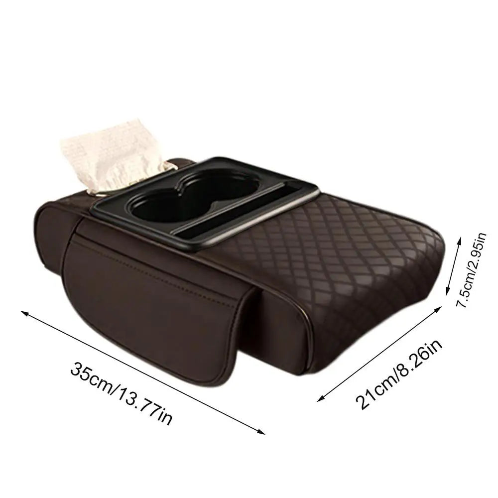 Universal Auto Center Console Armrest Coverwith Cup Holder