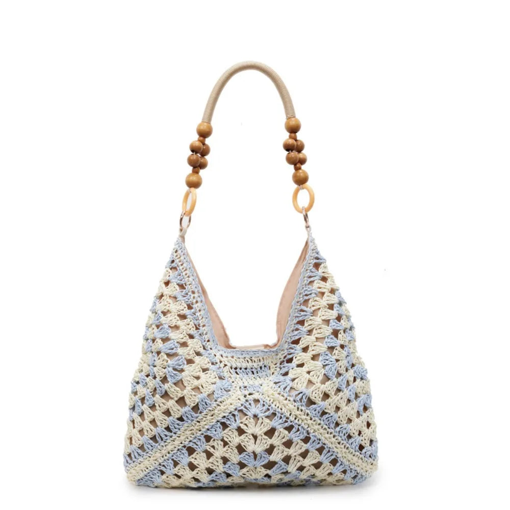Hollow Out Straw Woven, Bohemian Beach Bag Large Capacity for Women