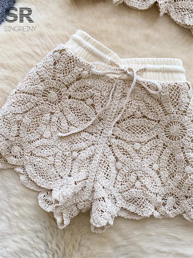 2026 Knit Summer Vacation Two Piece Sets for Women