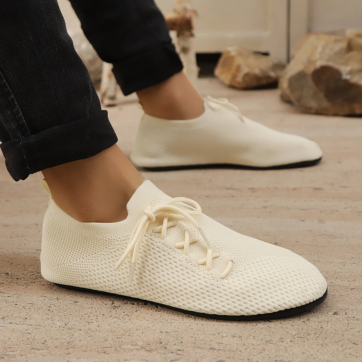 Breathable Mesh Loafers for Men Anti-Slip Driving Shoes