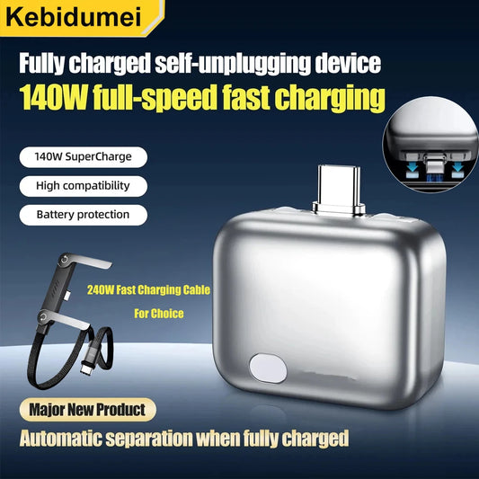 Type-C 140W  Smart Charger with Auto Disconnection when fully Charge