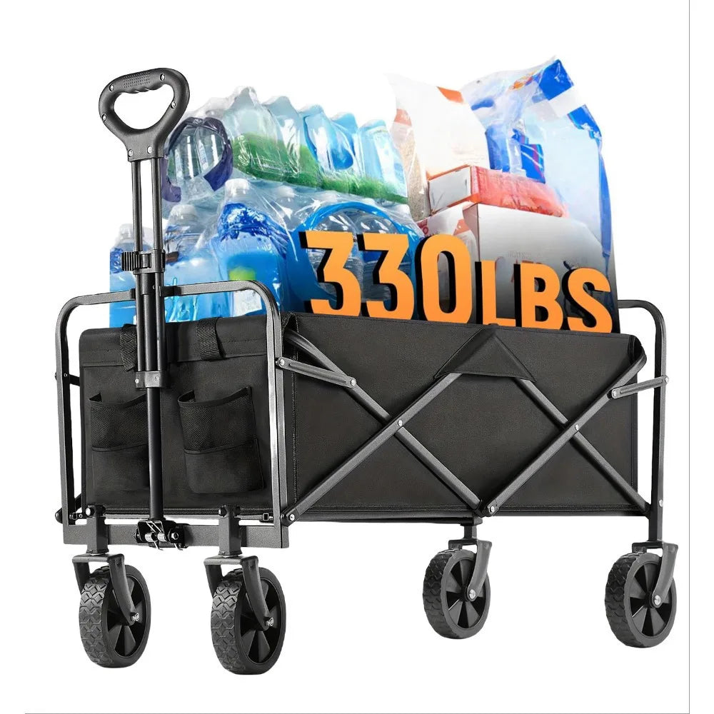 [Heavy Duty] Folding Wagon Cart All Terrain Wheels