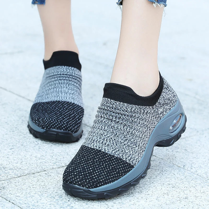 Women's Walking Trainers Fashion Fly Weaving Sock Sneakers 2026