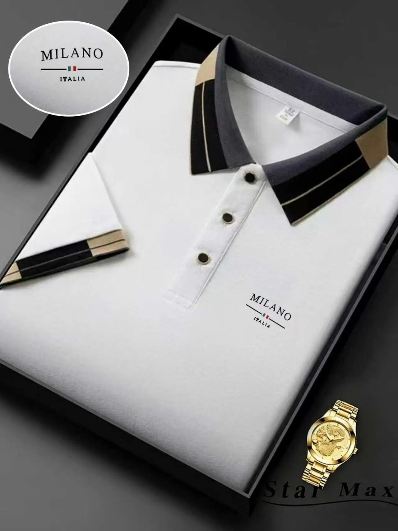Men's luxury short sleeve polo shirt