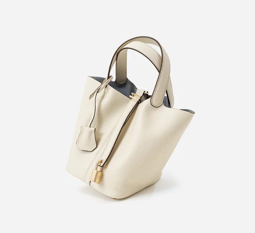 2026 New luxury Genuine Leather Barrel Bag for Women Togo Top