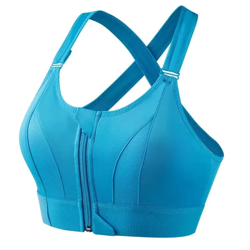 Sports Bras For Women Front Zipper Adjustable Strap