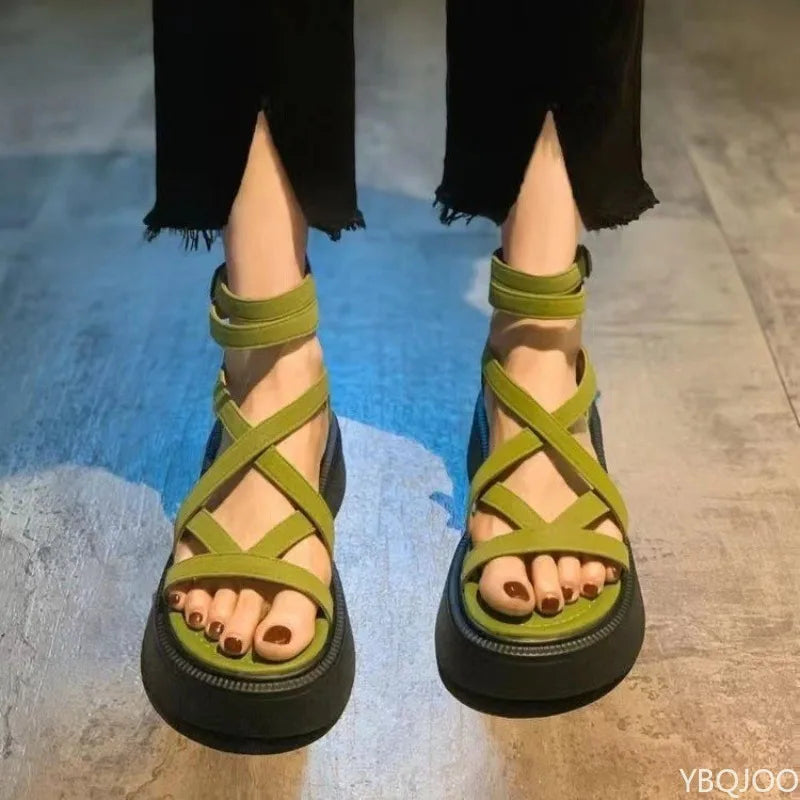 Fashionable Thick Bottom Sponge Cake Bottom Sandals for Women