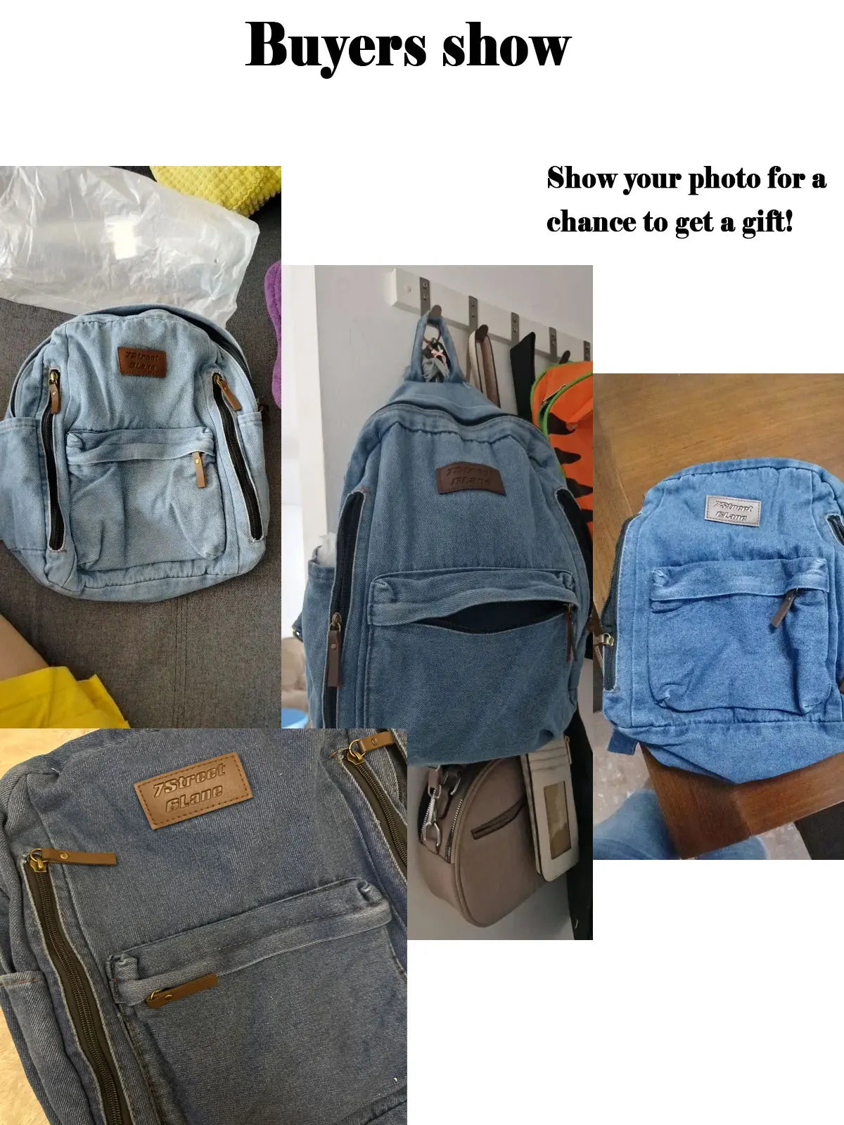 Denim Fashion Backpacks for School Trend Student Jeans Bag
