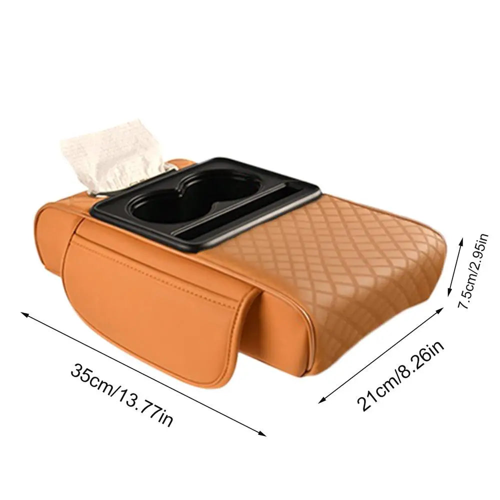 Universal Auto Center Console Armrest Coverwith Cup Holder
