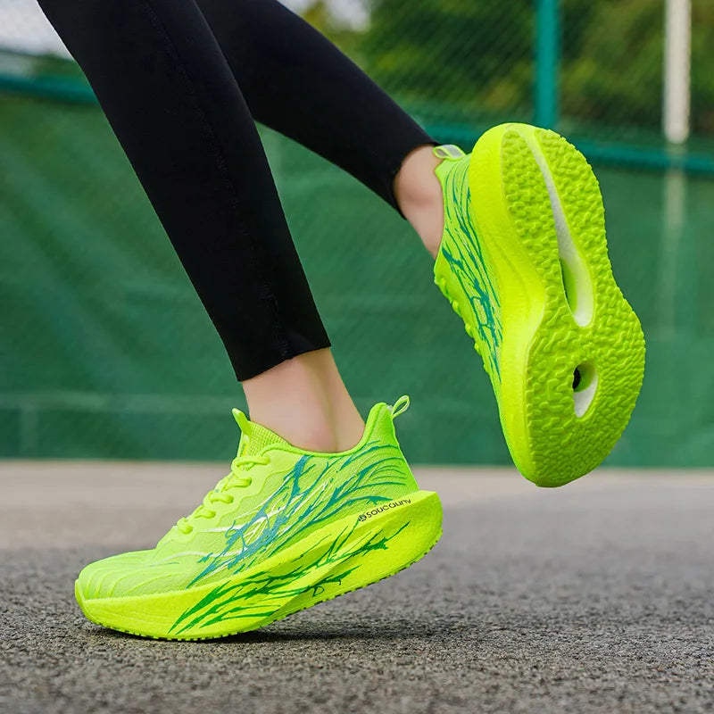 Running Shoes Men/Women Carbon Board (Breathable Lightweight, Comfortable Athletic Nonskid Sneakers)