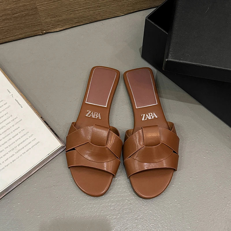 New Summer Designer Women'S Solid Color Fashion Slippers