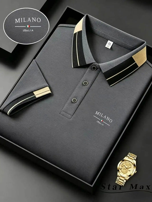 Men's luxury short sleeve polo shirt