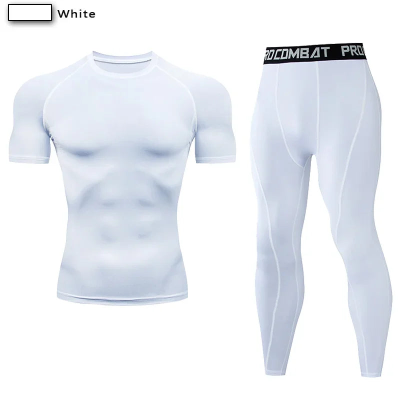 2pcs Men's Compression Sportswear Suit