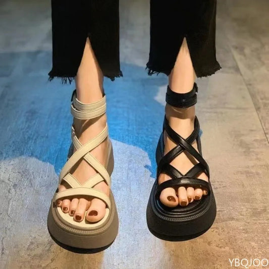 Fashionable Thick Bottom Sponge Cake Bottom Sandals for Women