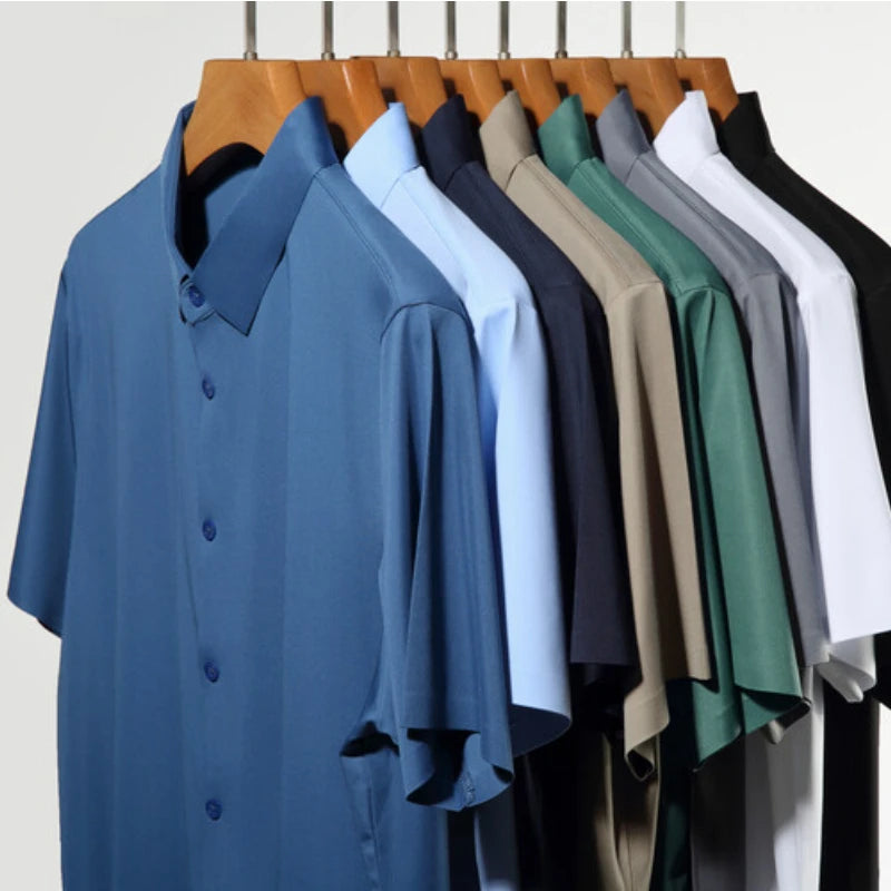 Men's Ultra Stretch Short Sleeve Shirt Business Casual