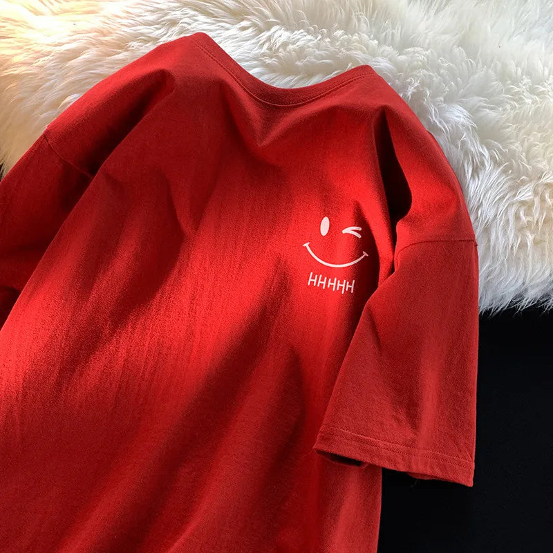 Men's & Women's Smiling Face Funny Fashion Couple Short