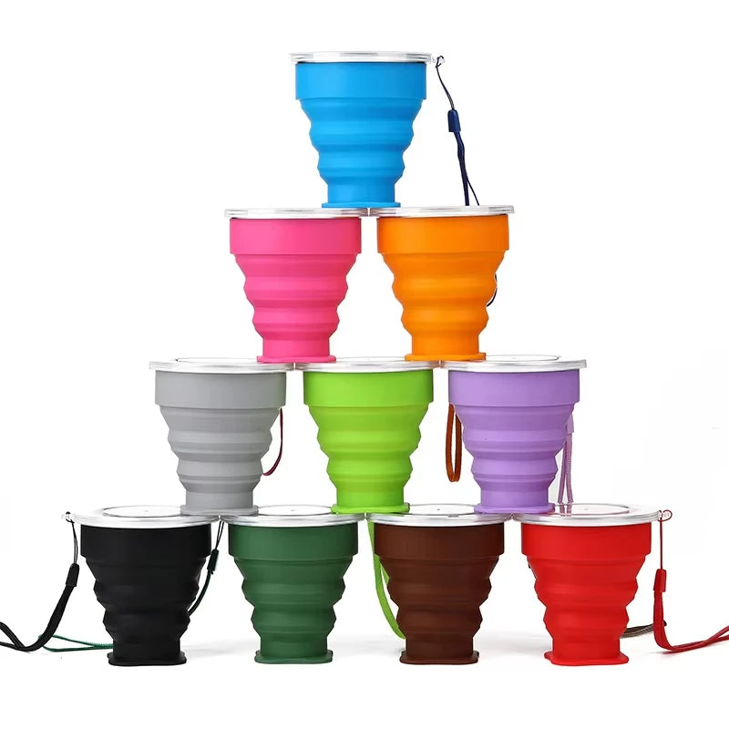 Portable Silicone Folding Water Cup Outdoor Heat Resistant