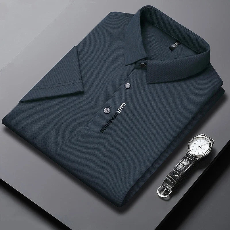 Men's Short Sleeve Solid Color Polo Shirt