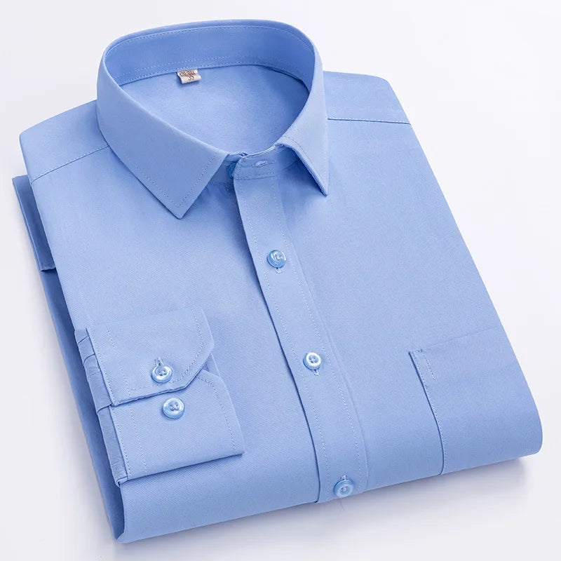 Men Formal Shirt Long Sleeve for Office