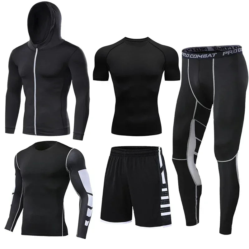 Men's Running Tracksuit Training Fitness Sportswear Set