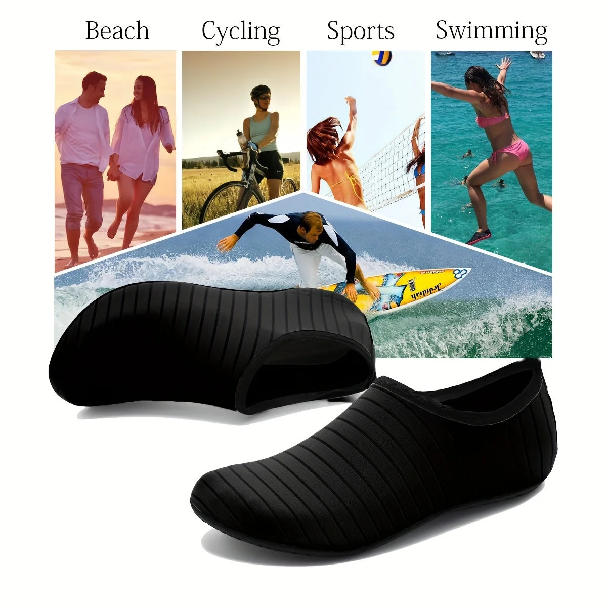 1 Pair Water Shoes With Quick Drying & Anti-Slip Beach Shoes Unisex