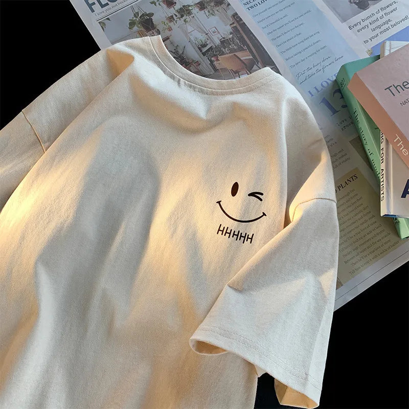 Men's & Women's Smiling Face Funny Fashion Couple Short