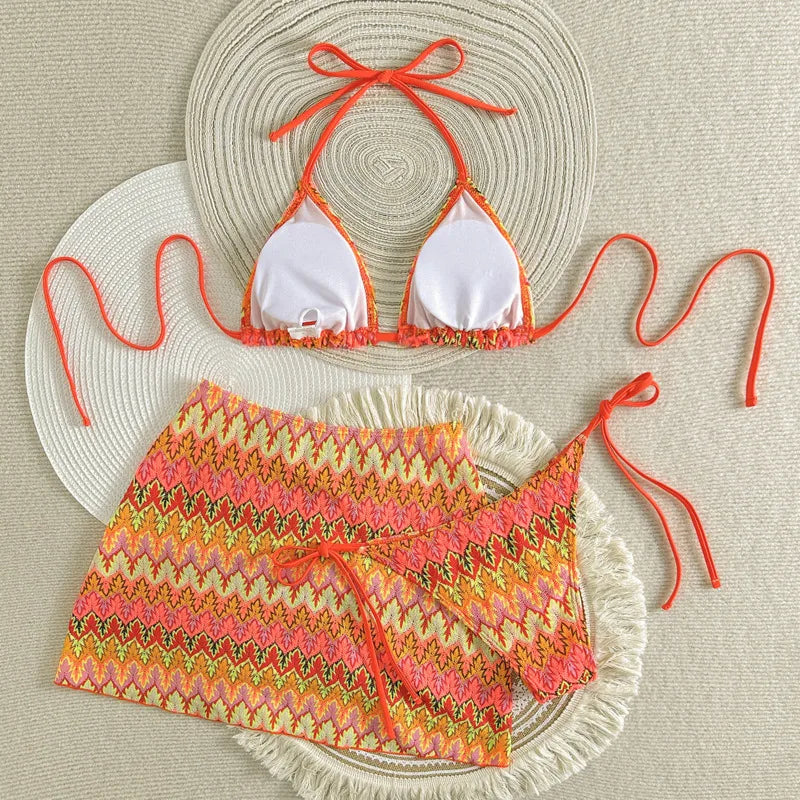 2026 Sexy 3Pcs Bikinis Set Swimsuit for Women