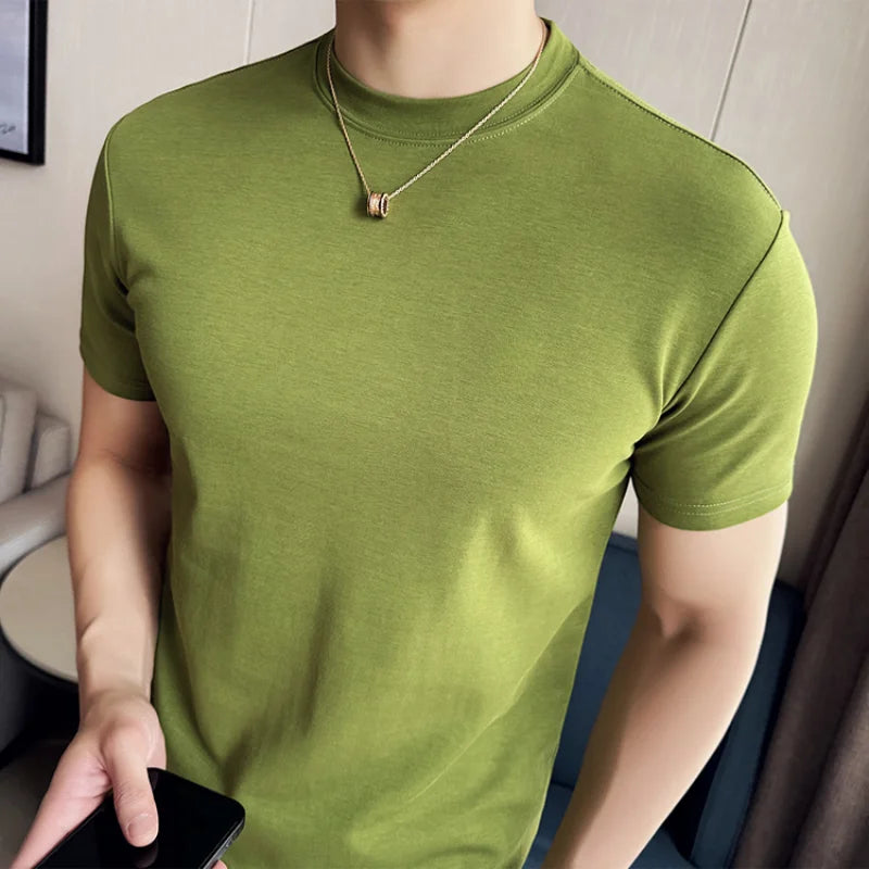 High-quality Men's Short-sleeved T-shirt, Cotton 85%